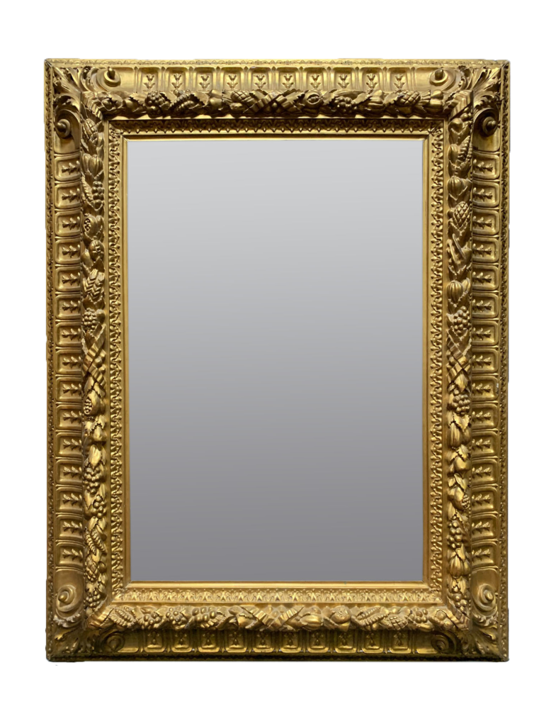 Italian frame from the 19th century with mirror. Item #108/86.382. Size 43 ½" x 56 ¼".